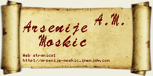 Arsenije Moskić vizit kartica